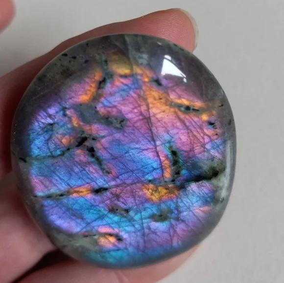 Magical Sunset Flash Labradorite Palmstone!!!!! - Picture 9 of 12